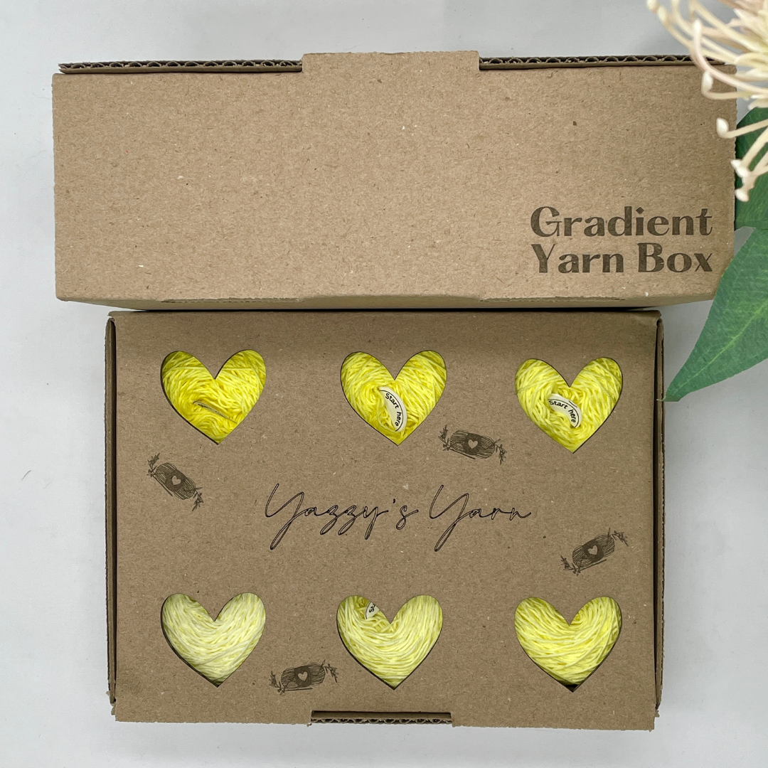 Yellow Gradient Yarn Box