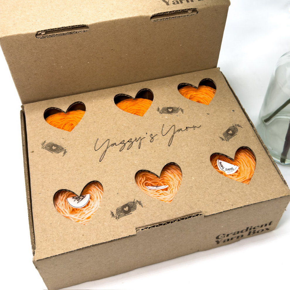Orange gradient Yarn Box – Yazzy's Yarn