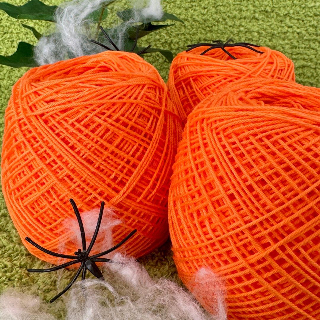 Orange Cotton Yarn Cakes