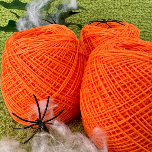 Orange Cotton Yarn Cakes