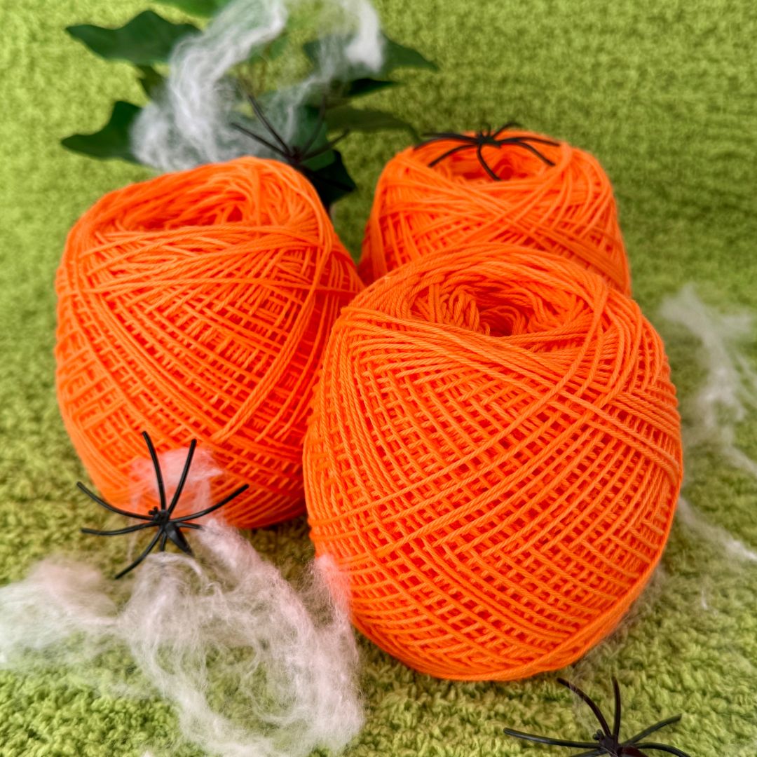 Orange Cotton Yarn Cakes